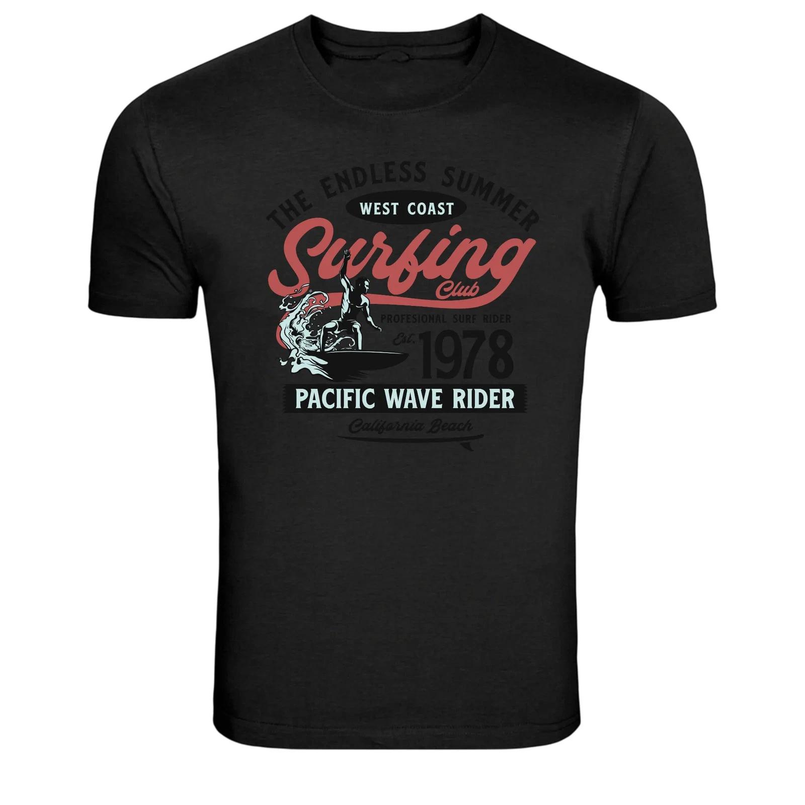 West Coast Surfing Club Pacific Wave Rider Retro Surf T-Shirt XXXL