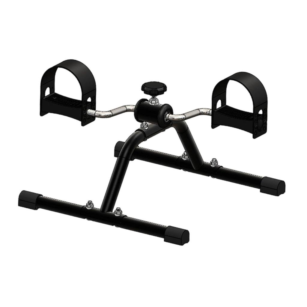 Mini Exercise Bike Sitting Down Cardio Step Machine for Office Indoor Sports Black