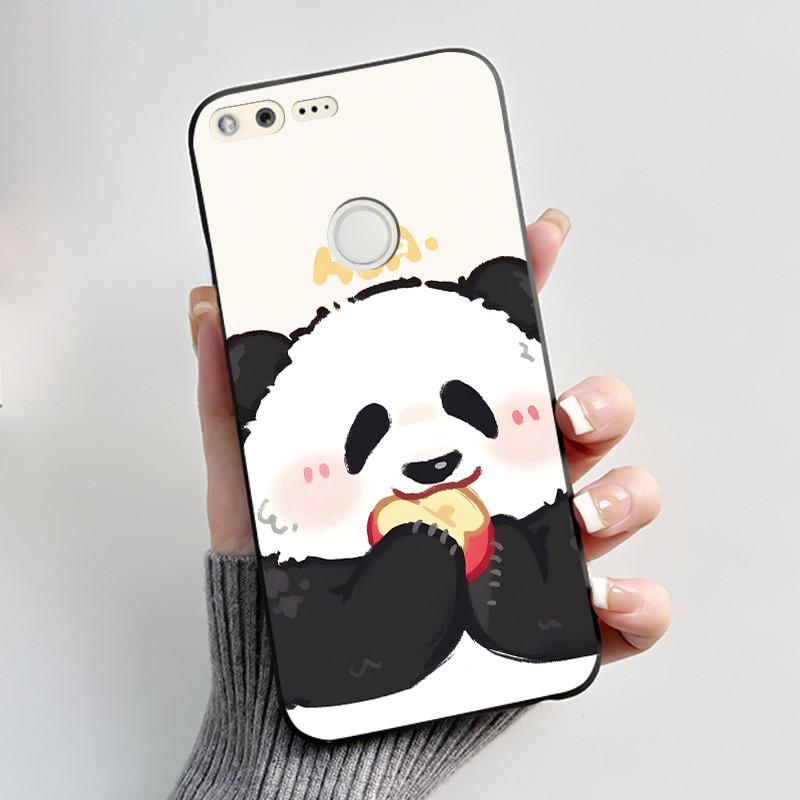 Luxury Cute Love Rabbit Cartoon Funny Case For Google Pixel XL Pixel1 1 XL Black Silicone Soft Phone Case Protective Back Cover
