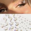 1pc Rhinestone Decorated 3D Butterfly And Flat Design Facial Sticker, Great For Parties And Gatherings