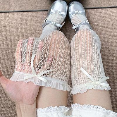 JK Girls Lolita Calf Socks Women's Stockings Girls Over The Knee Socks Jk Long Socks Lace Japanese Stockings Lolita JK Sock