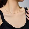 Korean Style S925 Sterling Silver Beaded and Layered Pearl Necklace for Women - Elegant Sweater Chain Accessory
