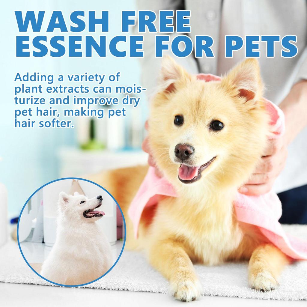 Pet Wash Free Essence Dog Body Wash Hair Softening Removing Dirts Mites Deodorizing Reduce Itching Moisturizing aseo para perros