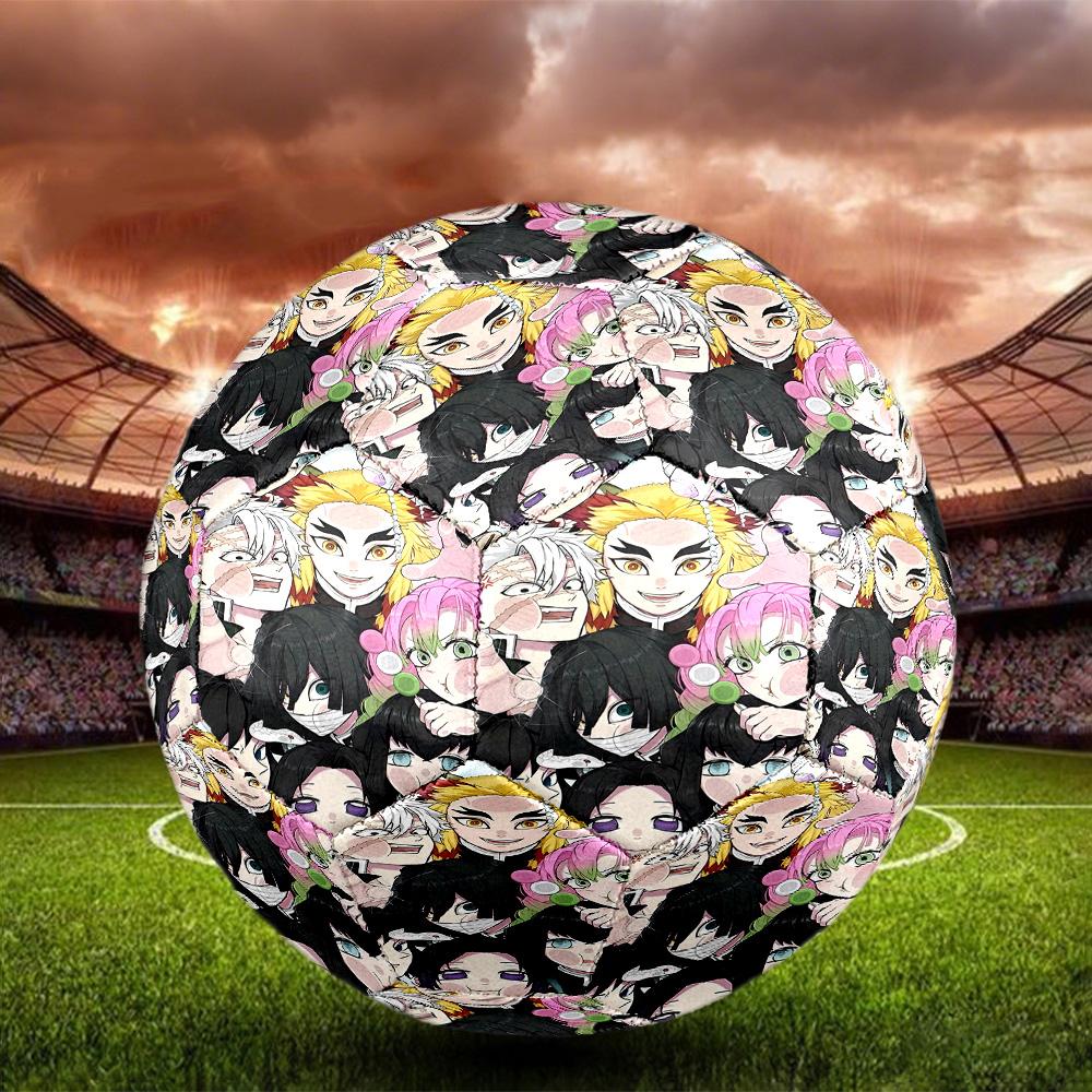 Pallone da Calcio Dimensione 5 con Stampa Demon Slayer, Pallone da Calcio Standard per Partite Sportive e Allenamenti di Squadra, Regalo Ideale per i Fan del Calcio