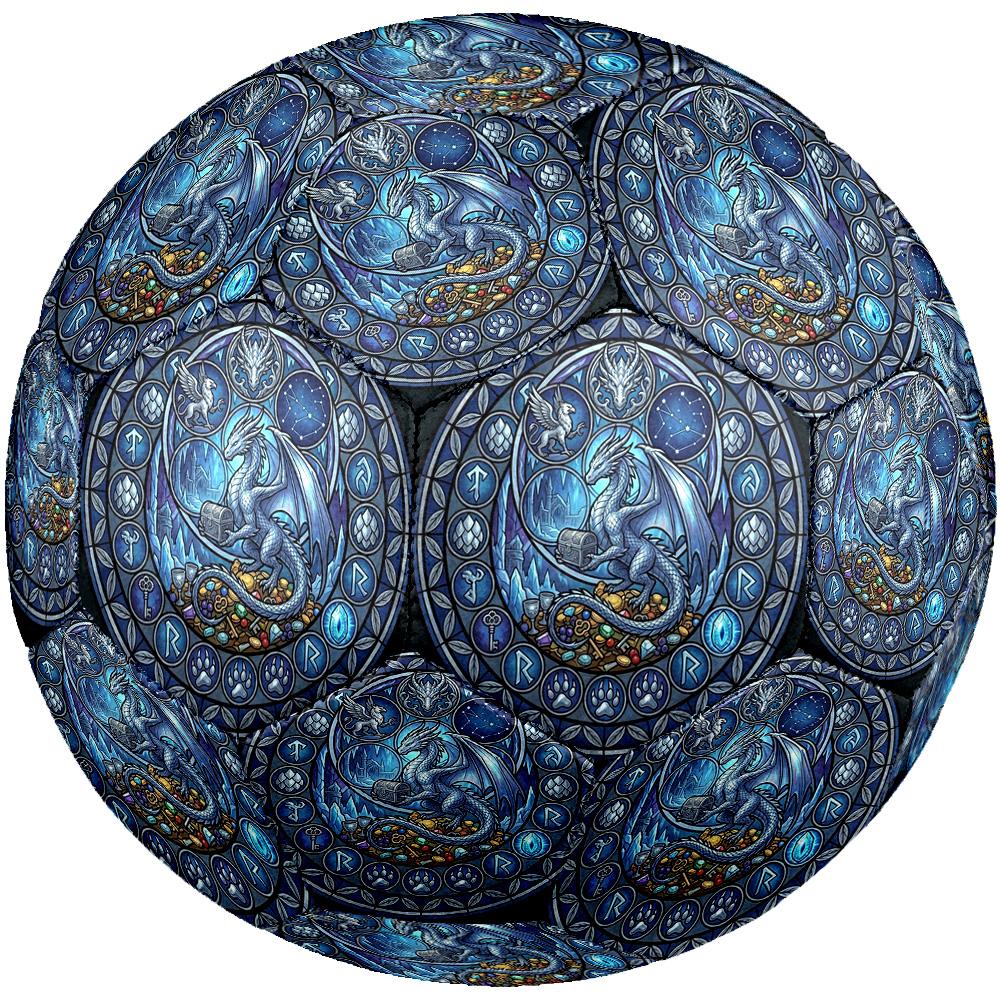 Dragon Treasure Glass Round Football Size 5 Adult Ball Suitable for Training Matches and Outdoor Team.