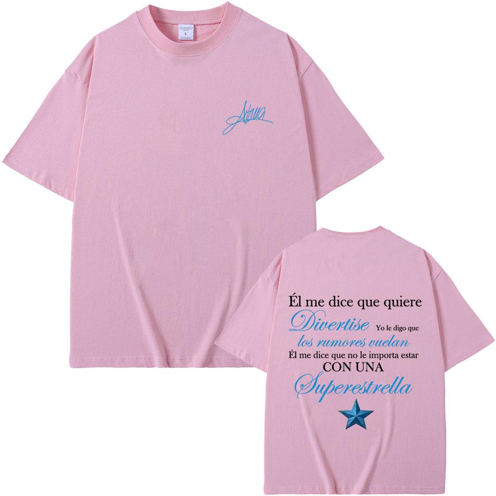 Sängerin Aitana Grafik T-Shirt Fans Geschenk CUARTO AZUL Welttournee 2026 Merch T-Shirt Unisex Damenmode Lässige Übergroße T-Shirts