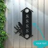 Personalized Bird Silhouette Metal Wall Art Rustic Vertical Home Garden Decor Durable Outdoor Hanging Sign