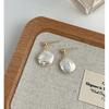 Natural strong light colorful pearl earrings female baroque special-shaped light luxury niche temperament earrings flat silver needle earrings