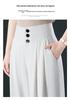 Ice Silk High-Waisted Wide-Leg Pants – Summer Thin, Draping Style for Petite, Middle-Aged Women, Versatile and Casual