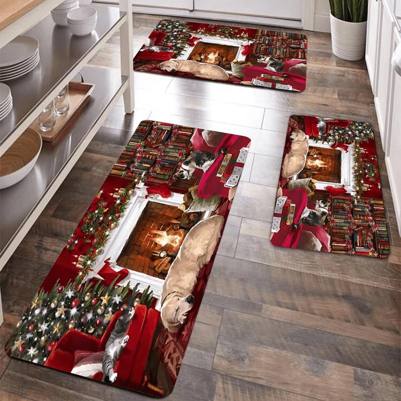 1 ks vánoční dekorace Kuchyňské rohožky Protiskluzové domácí rohožky k dveřím Pop design Koupelnové rohožky Koupelnová předložka Koberce pro domácí dřez Dekorace prádelny