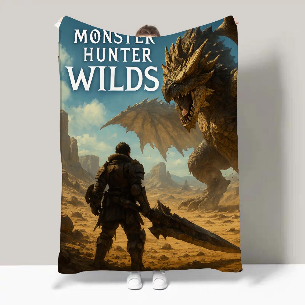 Game Monster Hunter Wilds Blanket Design Lightweight For Dorms, Naps, Living Room, Office,Sofa,All-Season