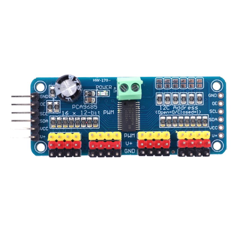 10-1PC 16 Channel 12-Bit PWM Servo Driver Board Module for Arduino Robot/ Raspberry Pi PCA9685 Controller Module IIC Interface