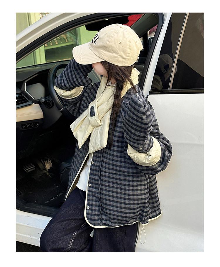 Reversible Quilted Cotton Coat for Girls - Fashionable & Thickened Winter Jacket