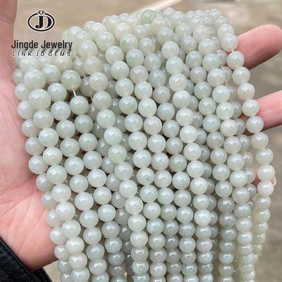 Jinde Jewelry Perline Rotonde in Giada Naturale per Accessori Fai da Te Fatti a Mano