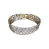 Stylish Rhinestone Bracelet: Bold, Wide Design for Trendy Hip-Hop Fashion