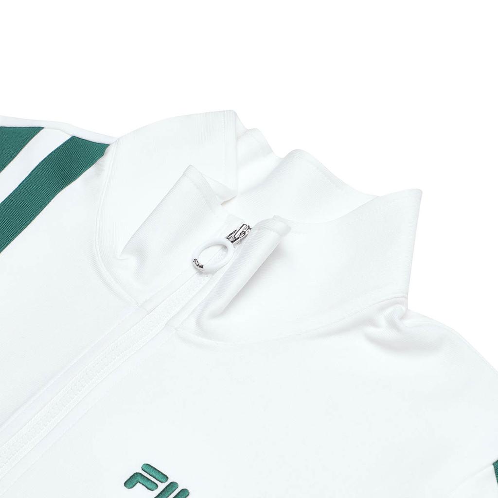 Fila Logo Solid Color Minimalist Tennis Fashion Stand Collar Casual Short Sleeve Dress Women Dresses White F11W339307F-WT