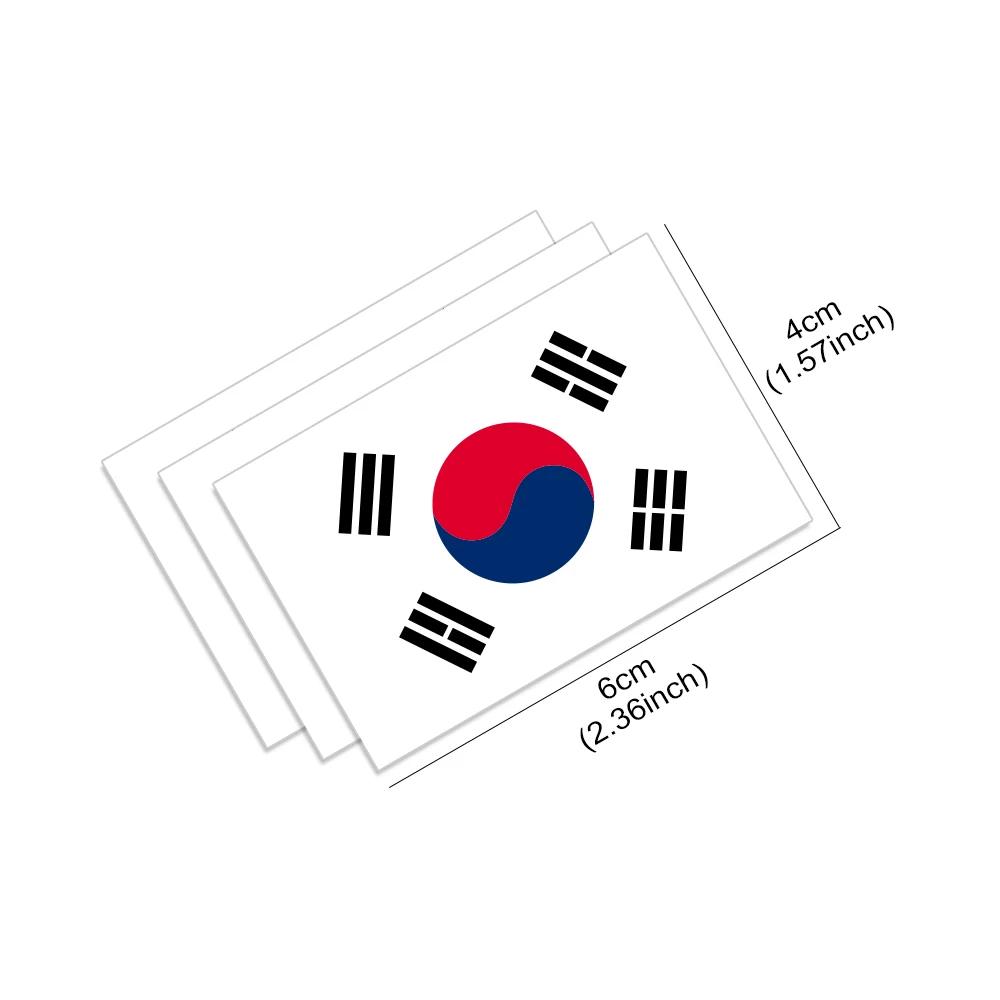3 Stück Autoaufkleber Koreanische Flagge Vinyl-Aufkleber Fahrzeugzubehör Für Hyundai IX35 Kia Ssangyong Renault Samsung Genesis Spirra