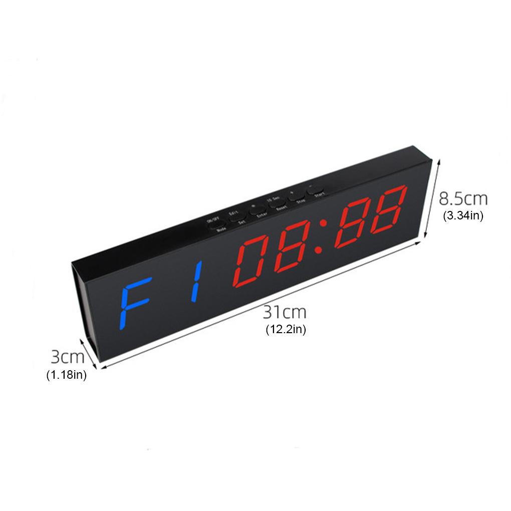 UK Plug Gym Fitness Timer Accurate Clock Digital Display Countdown Remote Control Exercising Stopwatch Classroom