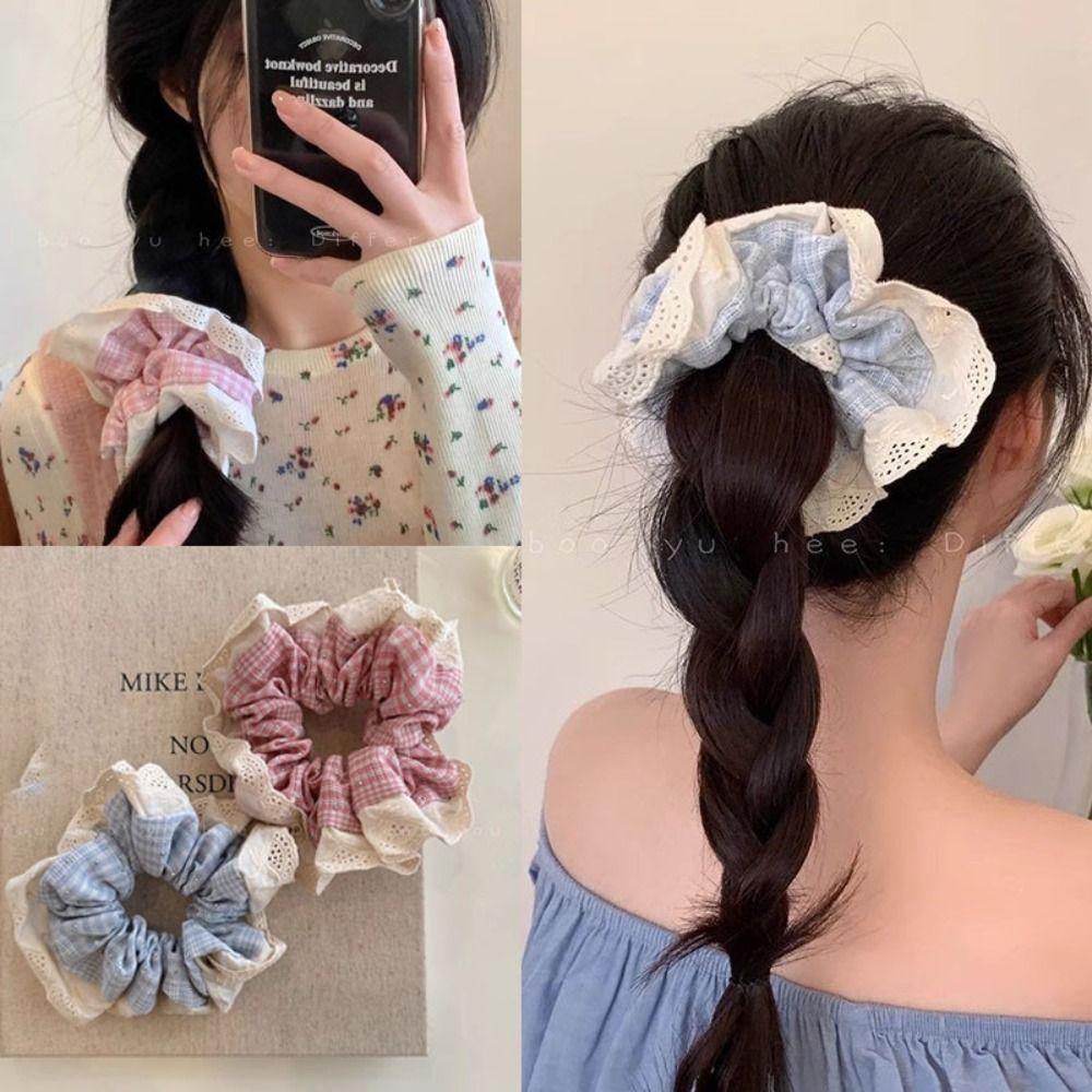 Cloth Rubber Bands Hair Ties Sweet Flower Hair Accessories Portable Sweet Flower Hair Band  Girls