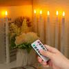 Flameless Taper Candles with Remote Battery Operated Flickering Wick LED Candle for Wedding Christmas Holiday Party Home Decor