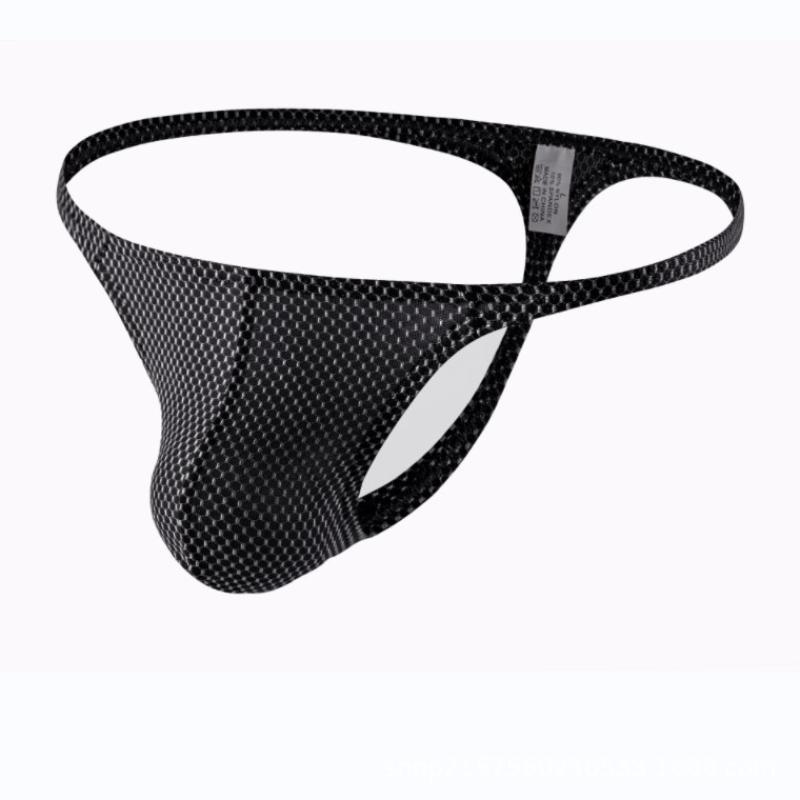 Men'S Thongs String Homme Sexy Low Rise Underwear Dots Printed Enhance T-Back Open Butt Thong Lingerie G-String & Thongs Man