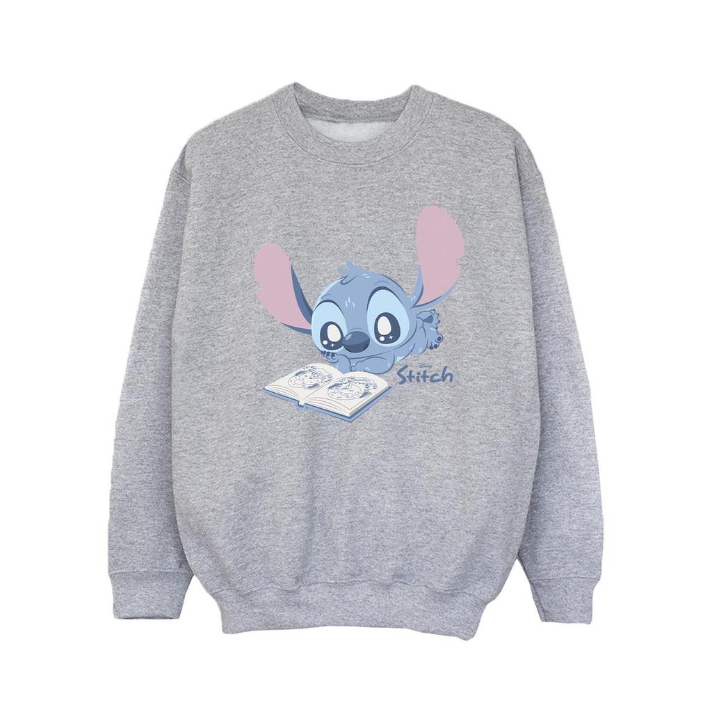 Lilo & Stitch Girls Reading Lying Down Sweatshirt
