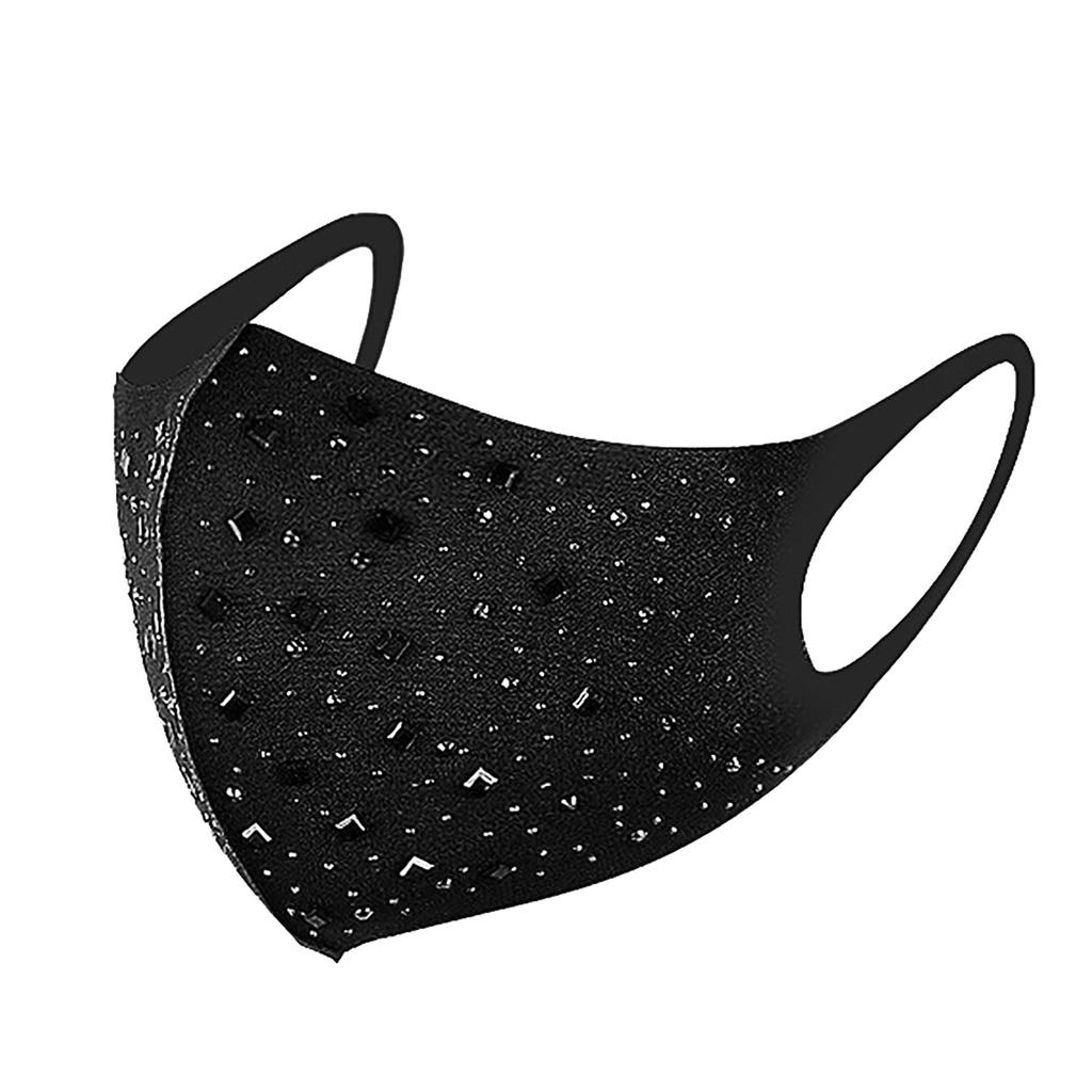 1PC  Diamonds Breathable Mouth Party Mask Washable And Reusable
