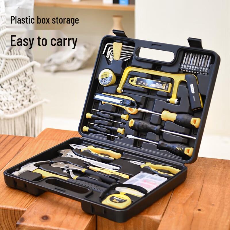 Deli 37-Piece Home Electric Repair Tool Kit CN plug (adapter included)