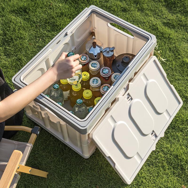 Folding Car Trunk Picnic Storage Box with Wheels