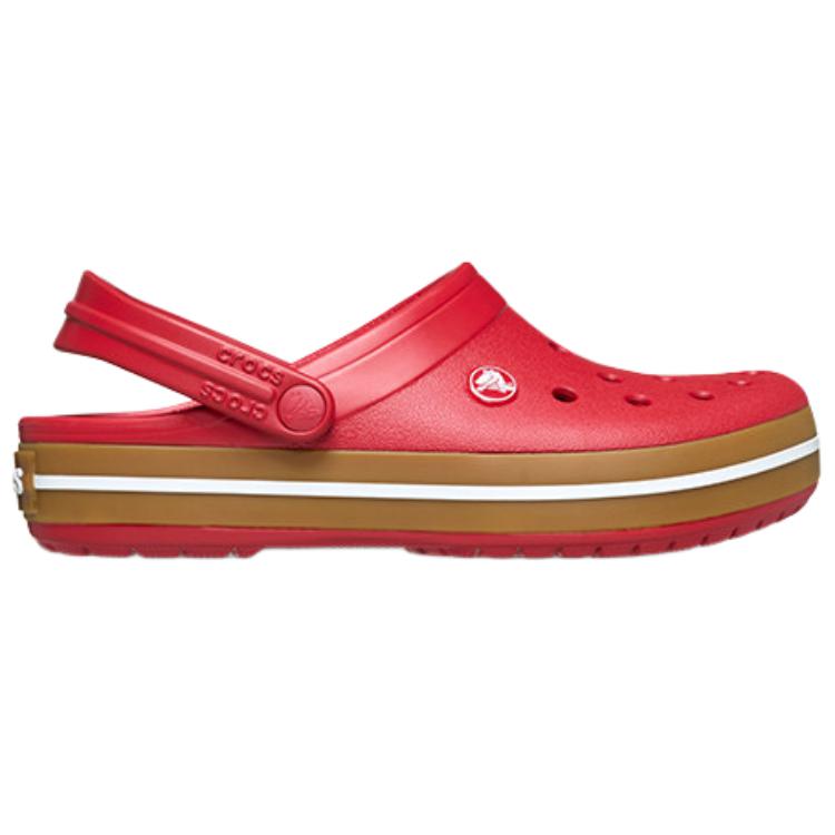 Crocs Unisex Red Plastic Bayaband Street Fashion Outdoor Breathable Clogs 212756-7CX