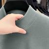 Pierre Cardin Men's Semi-High Collar Long Sleeve Silk Cotton Base Layer Shirt