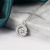 Moon Circle Necklace Women's Light Luxury One Carat Pendant Niche Design Sense Advanced Simple Versatile Clavicle Chain