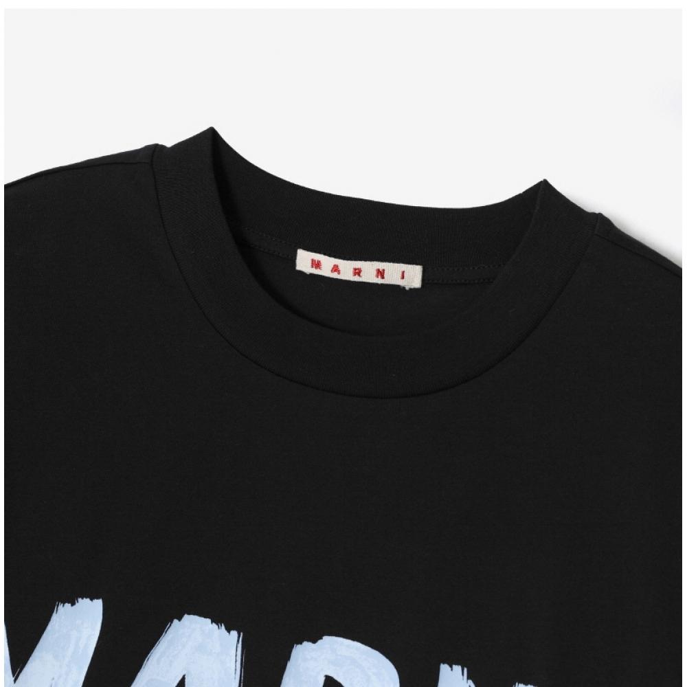 Marni Thje0333p0 UScS11 L2n99 Logo Women S Short Sleeve Tee