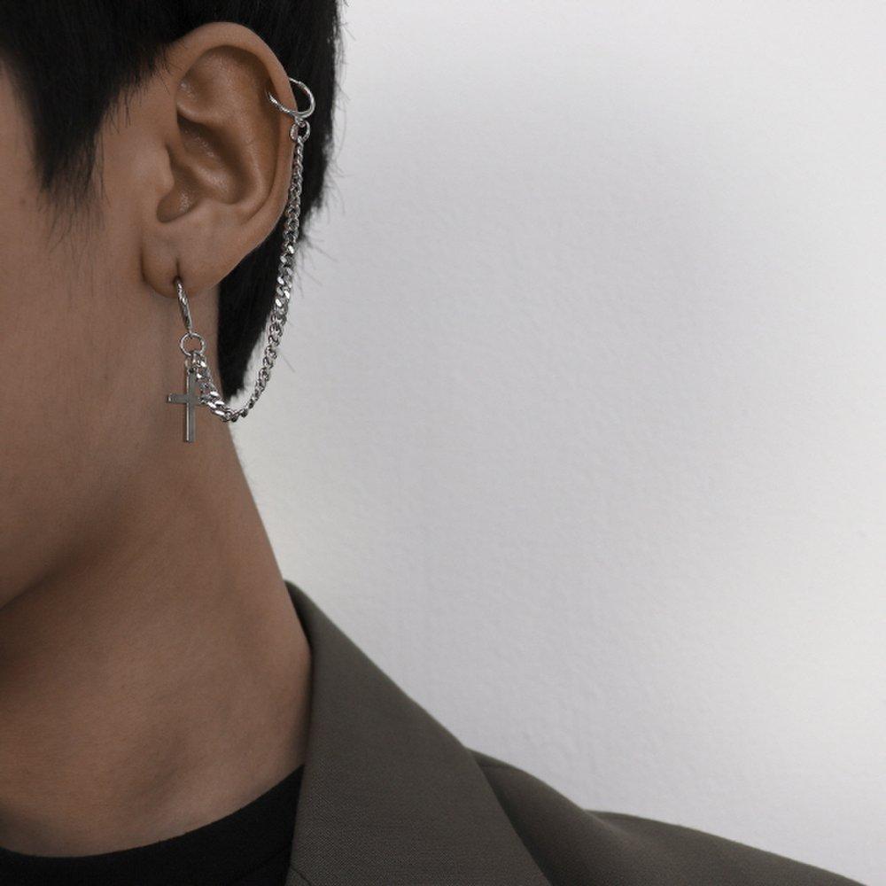 Men's Earrings Two-Pin Drop Men's Bracelet Surgical Steel Force