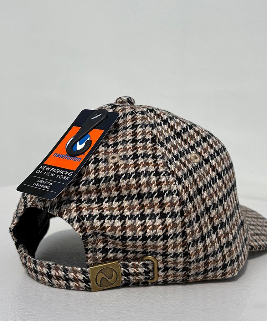 Nyuhaeteun Wool Blend Ball Cap (Check)