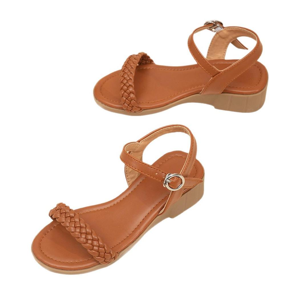 2025 Girls' Casual Single-Strap Wedge Sandals