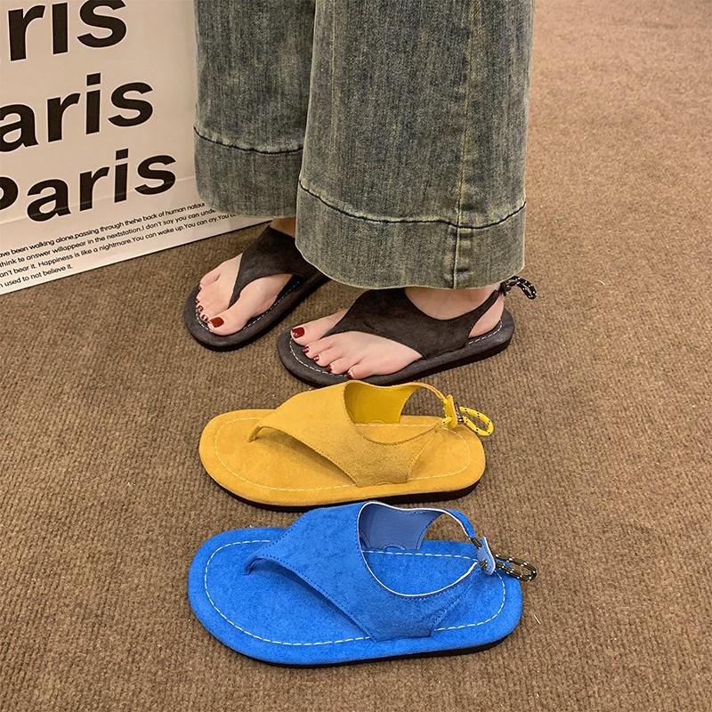 Fashion Women's Flats Sandals Designer Casual Soft Shoes Fashion Clip Toe Slippers Summer 2025 New Flip Flops Beach Sandalias De Mujer