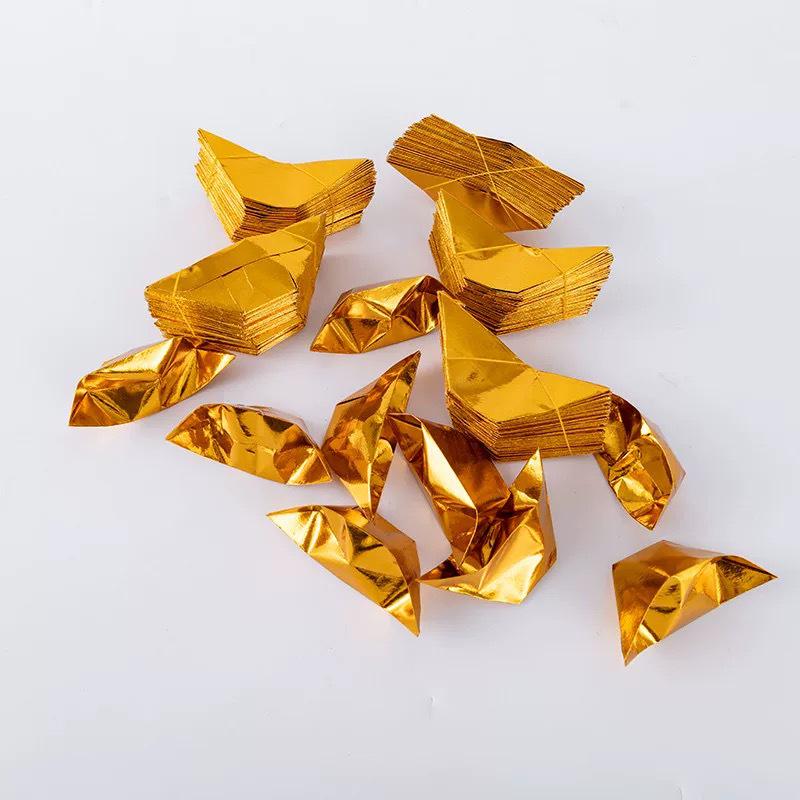 Thickened Handmade Gold Foil Origami Paper for Ingot Crafting