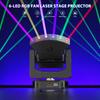 New Arrival 6 Eyes Rgb Laser Moving Head Light Infinite Rotation Fan Shaped Dmx512 for Bar Club Wedding Party Stage Effect Light