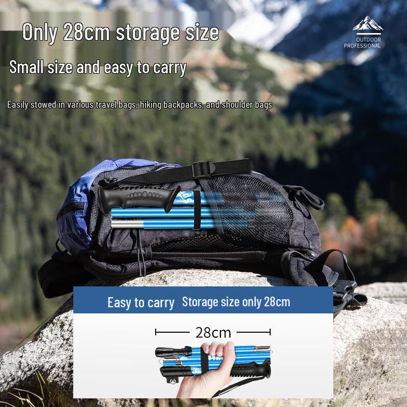 Ultralight 5-Section Folding Aluminum Trekking Pole