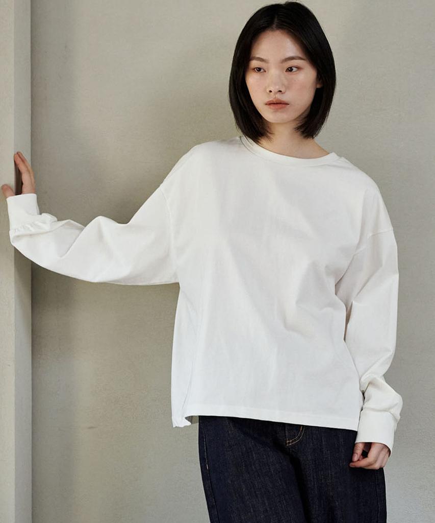 Marop 5115 Crop Oversized T-Shirt (Ivory)