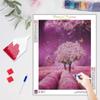 Full Round Diamond Painting Pink Tree Butterfly Diy Embroidery Landscape Cross Stitch Painting Picture Rhinestone Home Decor Art 30x40cm
