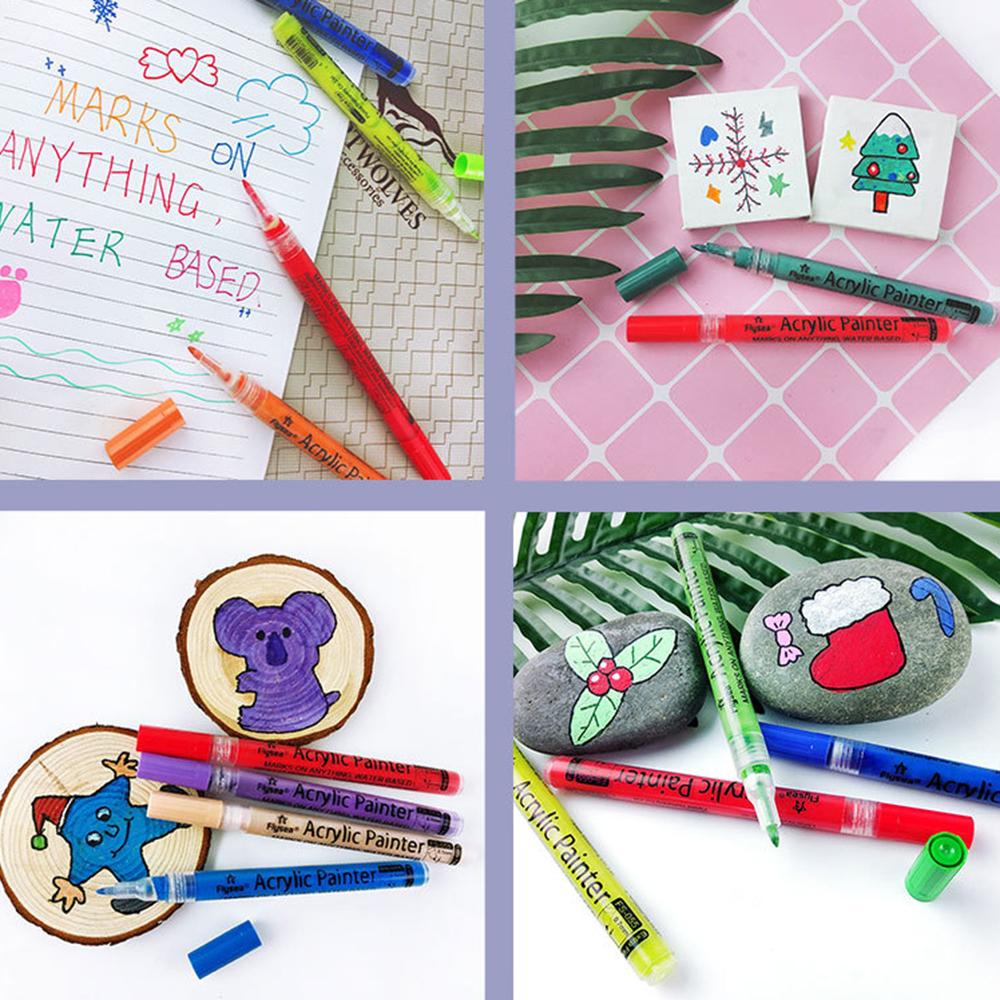 FLYSEA FS-05 0.7mm Waterproof Acrylic Marker Pen for Drawing,Coloring