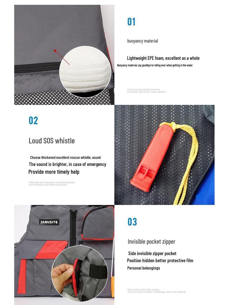 Jiarest Outdoor Wading Sports Fishing Vest & Life Jacket