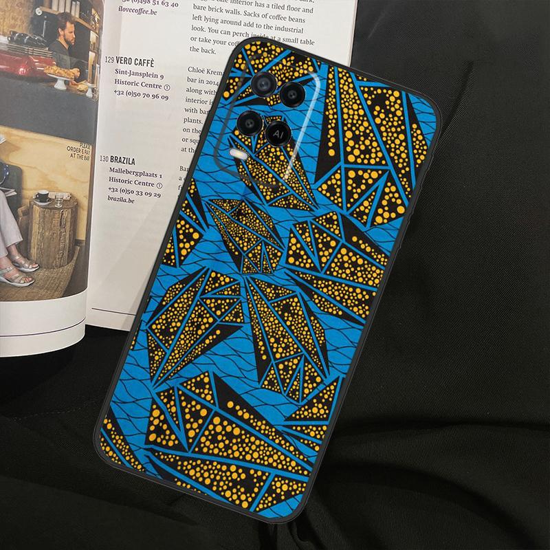 African Fabric Print For Oppo A58 A18 A38 A78 A98 A17 A77 A80 A40 A60 A16 A76 A96 A74 A94 A54 A15 A57S Phone Case