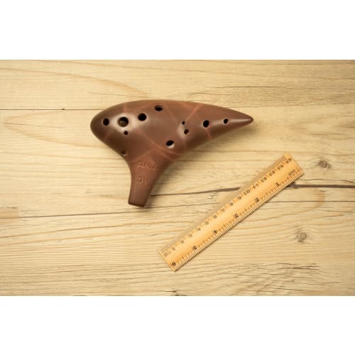 TNG Ocarina, Brown, 12-Hole, AC Single, with Case, Premium Quality, for Wind Instruments, Purple Sand