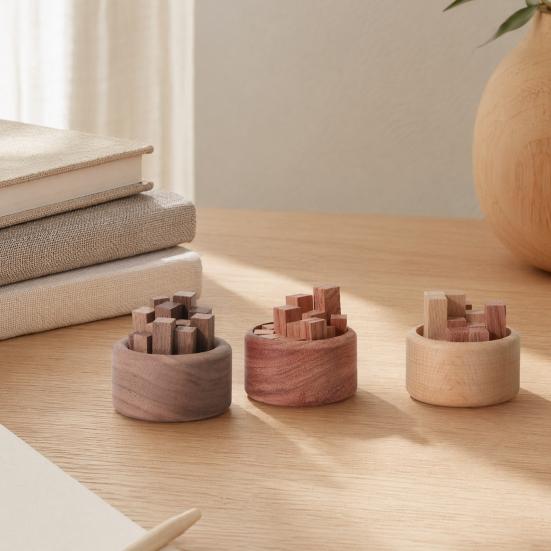 Yangyizhi Holz-Ätherisch-Öl-Diffusor, Buchenholz Aromatherapie Kleiner Runder Diffusor für Zuhause Büros Autos Yogaräume