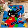 Bunny Friend Personalized Text Floor Mat Perfect for Balcony Hallway Decorate room Living Rooms Anti-slip Rug Anime Office Decor Best for Christmas