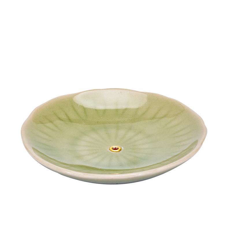 Ceramic Japanese Incense Holder & Ash Catcher for Agarwood Sticks - Indoor Home Decoration Burner Tray