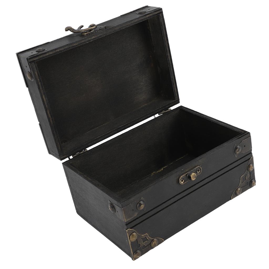 Retro Trälåda för Smycken Skattförvaringslåda Organizer Behållare Fodral Kista Prydnadslåda för Flickor Flickvän Kvinnor